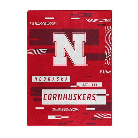 Nebraska Cornhuskers Blanket 60x80 Raschel Digitize Design