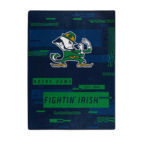 Notre Dame Fighting Irish Blanket 60x80 Raschel Digitize Design