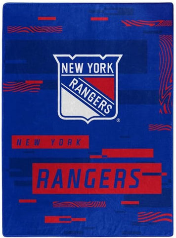 New York Rangers Blanket 60x80 Raschel Digitize Design
