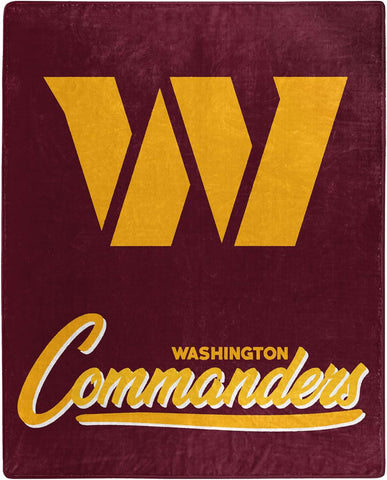 Washington Commanders Blanket 50x60 Raschel Signature Design