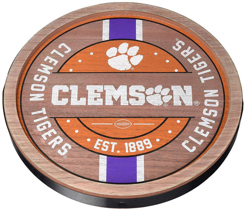 Clemson Tigers Sign Wood Barrel Design