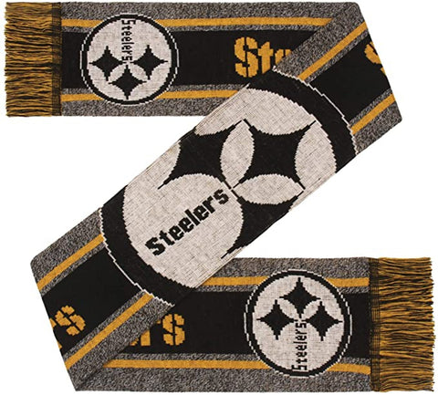 Pittsburgh Steelers Scarf Big Logo Wordmark Gray
