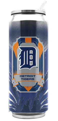 Detroit Tigers Stainless Steel Thermo Can - 16.9 ounces - Special Order