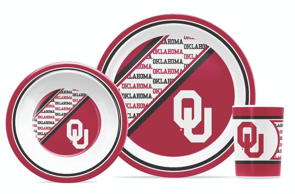 Oklahoma Sooners Dinner Set Child 5 Piece CO