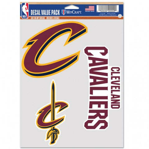 Cleveland Cavaliers Decal Multi Use Fan 3 Pack