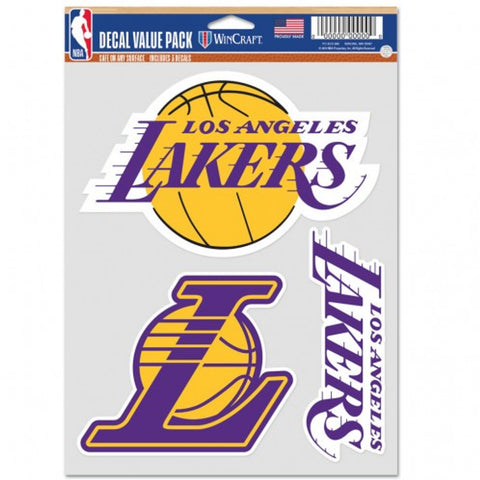 Los Angeles Lakers Decal Multi Use Fan 3 Pack