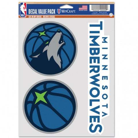Minnesota Timberwolves Decal Multi Use Fan 3 Pack
