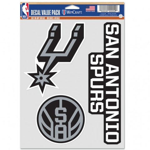 San Antonio Spurs Decal Multi Use Fan 3 Pack