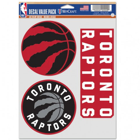 Toronto Raptors Decal Multi Use Fan 3 Pack
