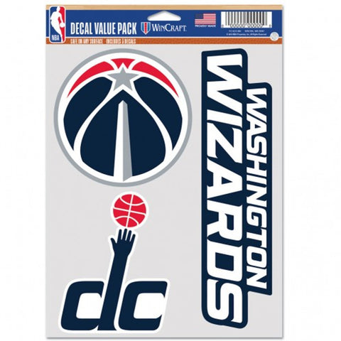 Washington Wizards Decal Multi Use Fan 3 Pack