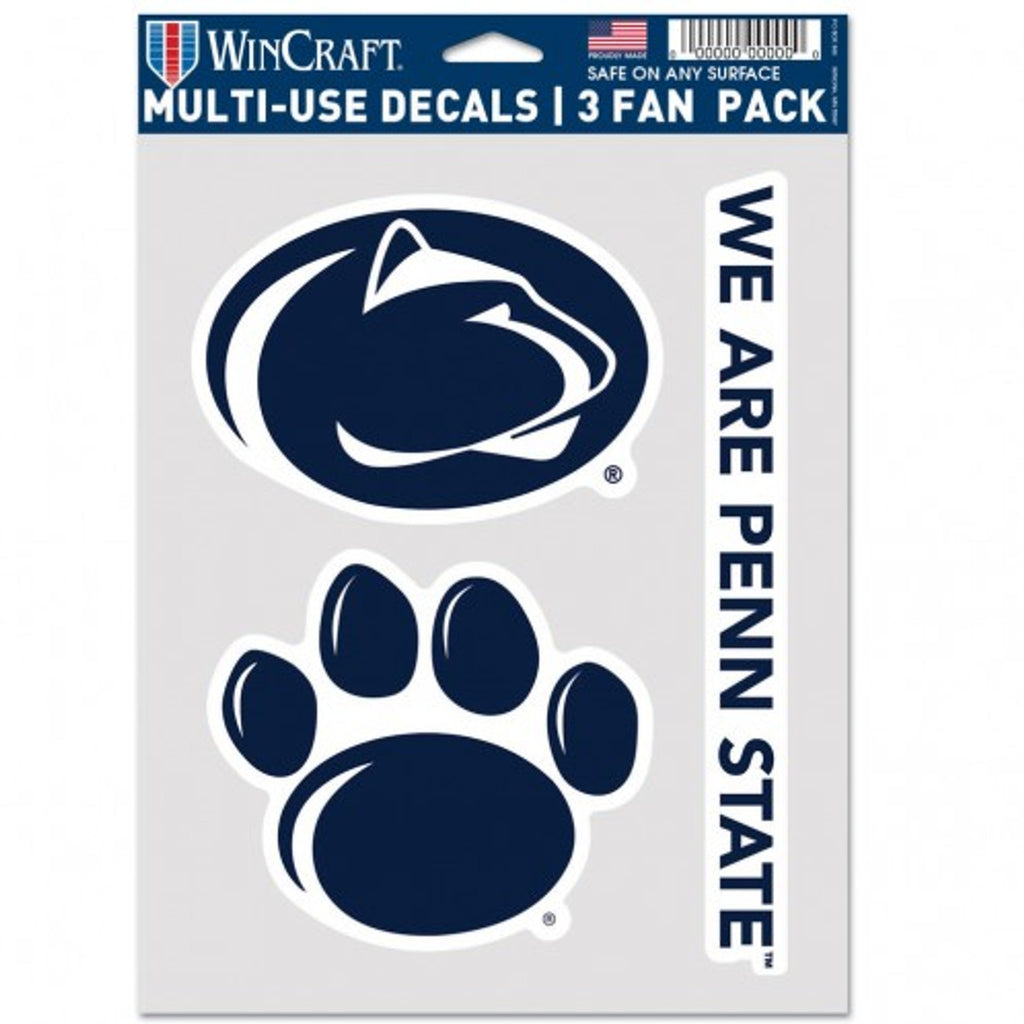 Penn State Nittany Lions Decal Multi Use Fan 3 Pack Special Order