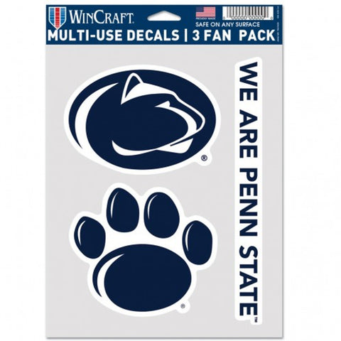 Penn State Nittany Lions Decal Multi Use Fan 3 Pack Special Order