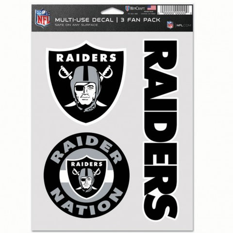 Las Vegas Raiders Decal Multi Use Fan 3 Pack