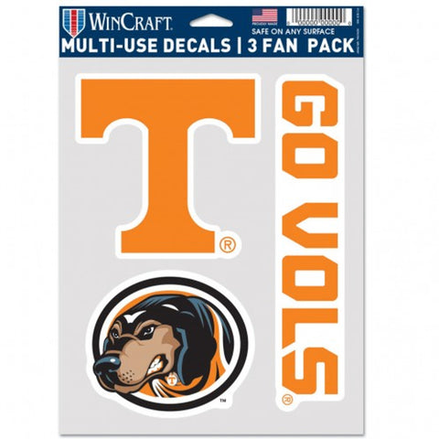 Tennessee Volunteers Decal Multi Use Fan 3 Pack Special Order