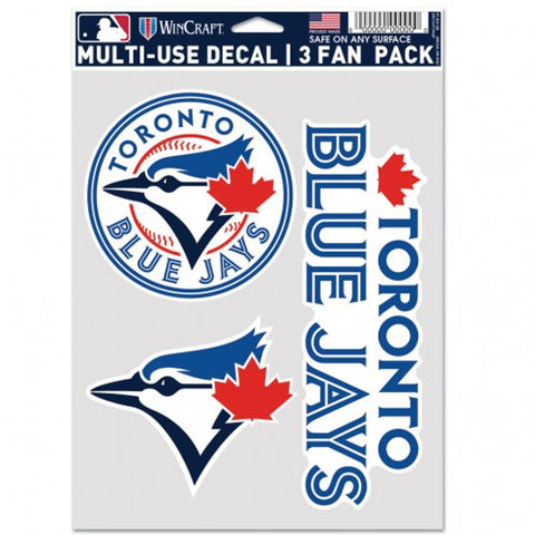 Toronto Blue Jays Decal Multi Use Fan 3 Pack