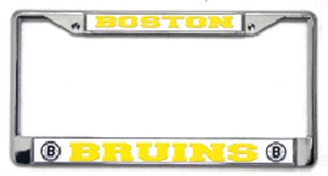 Boston Bruins License Plate Frame Chrome