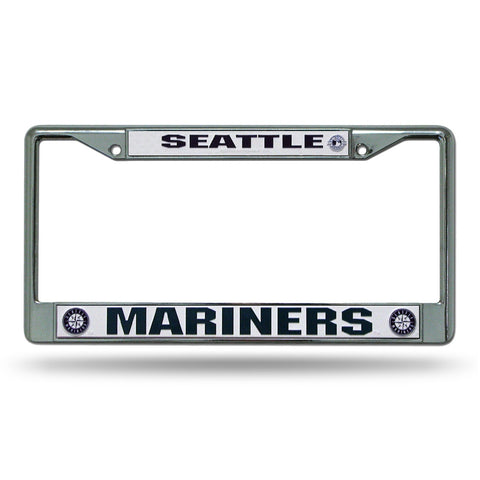 Seattle Kraken License Plate Frame Chrome Printed Insert