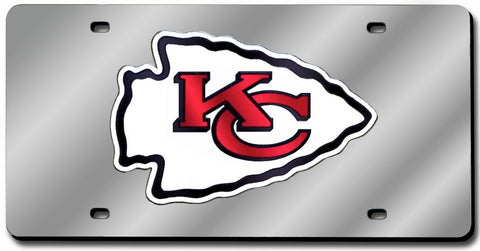 Kansas City Chiefs License Plate Laser Cut Silver