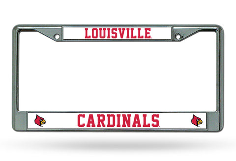 Louisville Cardinals License Plate Frame Chrome