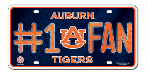 Auburn Tigers License Plate #1 Fan - Special Order
