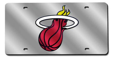 Miami Heat License Plate Laser Cut Silver - Special Order