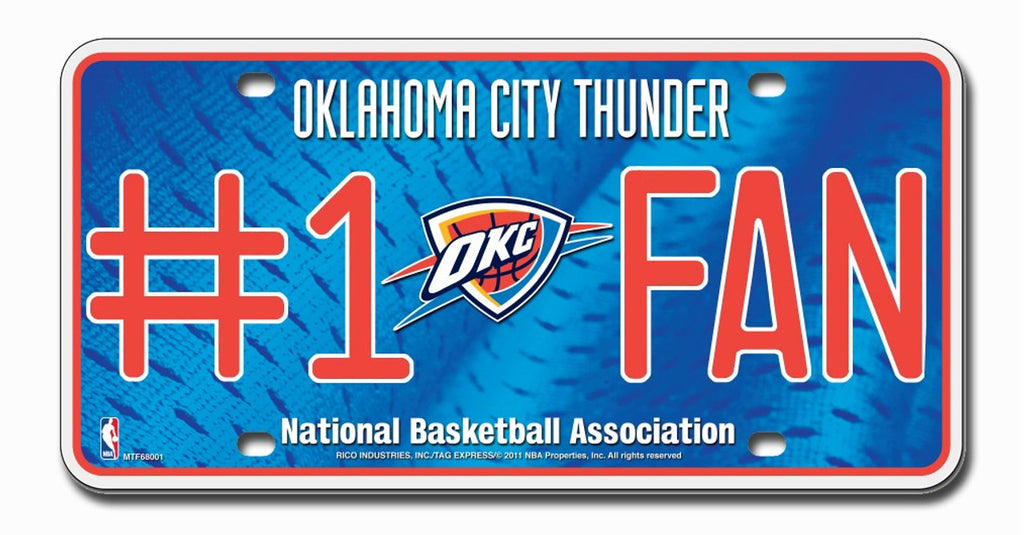 Oklahoma City Thunder License Plate #1 Fan - Special Order
