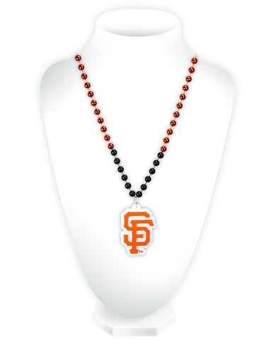 San Francisco Giants Beads with Medallion Mardi Gras Style - Special Order
