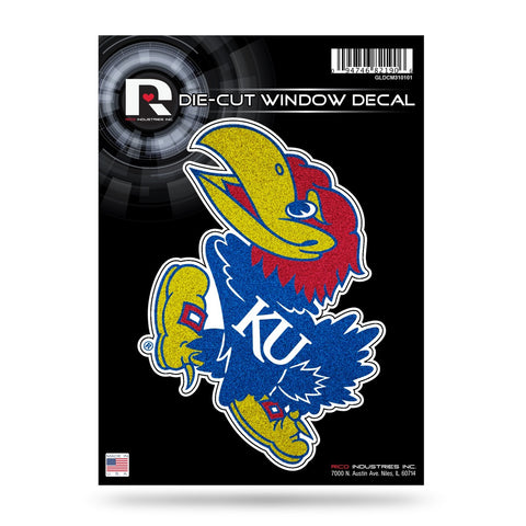 Kansas Jayhawks Decal 5x5 Die Cut Bling