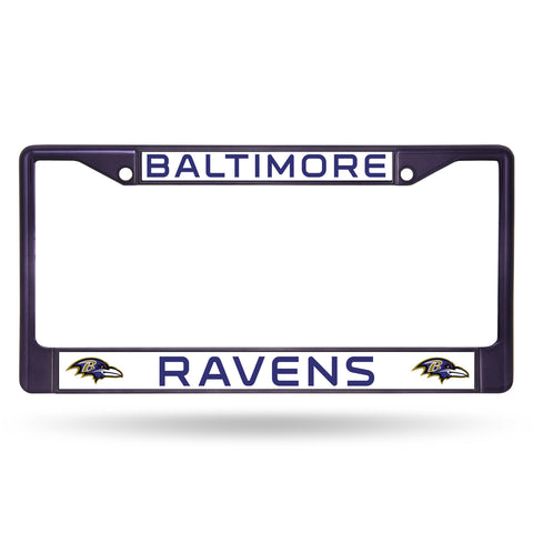 Baltimore Ravens License Plate Frame Metal Purple