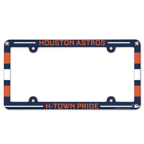 Houston Astros License Plate Frame Plastic Full Color Style