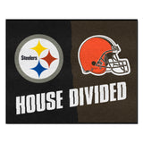 NFL House Divided - Steelers / Browns Rug 34 in. x 42.5 in.