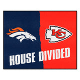 NFL House Divided - Broncos / Chiefs Rug 34 in. x 42.5 in.