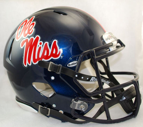 Mississippi Rebels Helmet Riddell Authentic Full Size Speed Style - Special Order