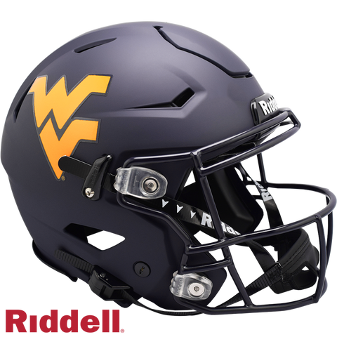 West Virginia Mountaineers Helmet Riddell Authentic Full Size SpeedFlex Style Satin