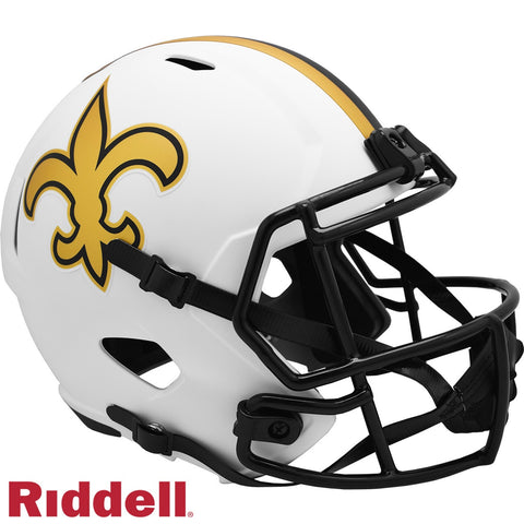 New Orleans Saints Helmet Riddell Replica Full Size Speed Style Lunar Eclipse Alternate