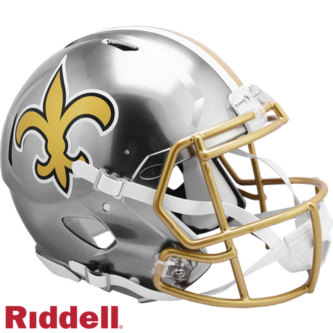 New Orleans Saints Helmet Riddell Authentic Full Size Speed Style FLASH Alternate