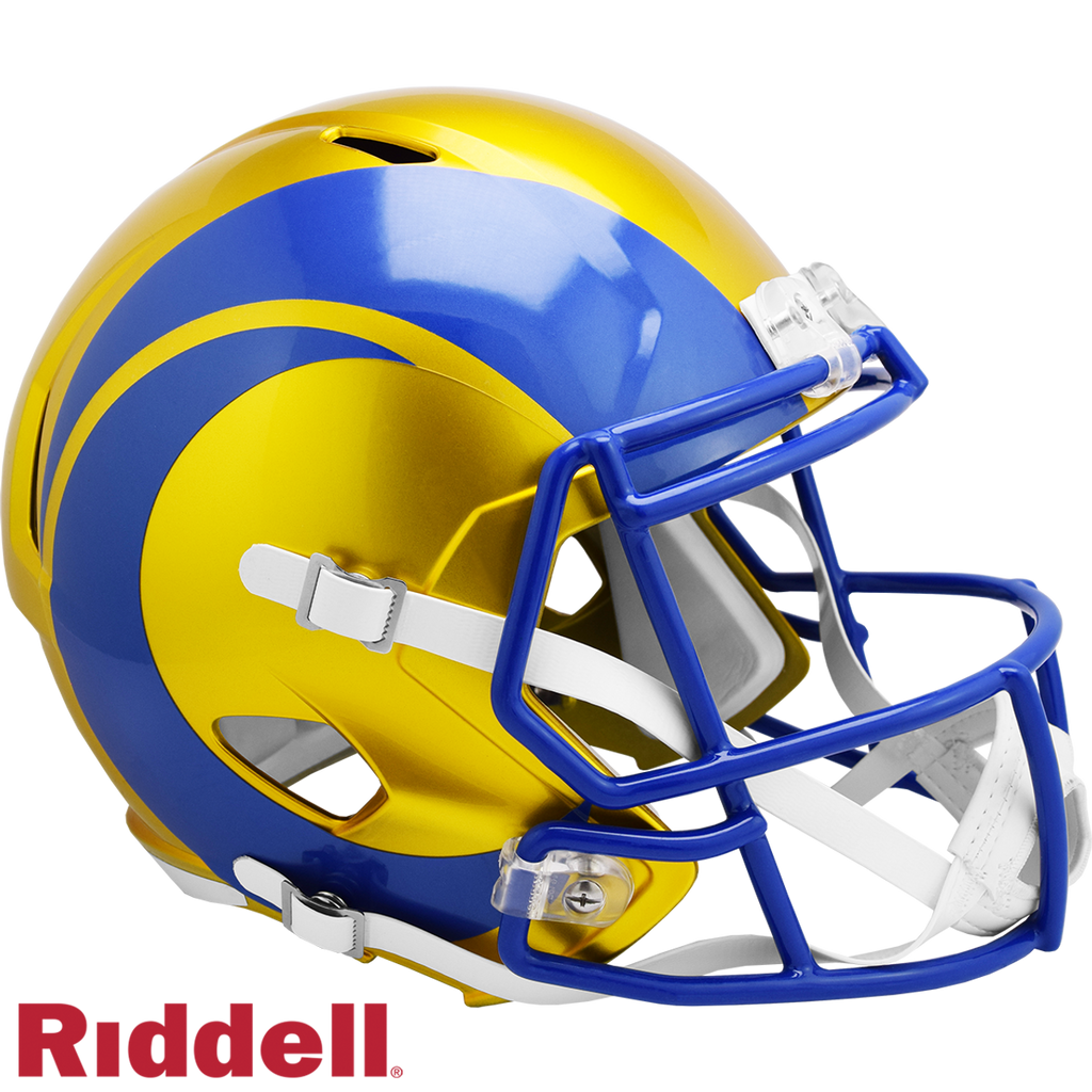 Los Angeles Rams Helmet Riddell Replica Full Size Speed Style FLASH Alternate