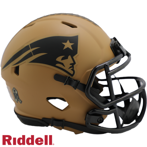New England Patriots Helmet Riddell Replica Mini Speed Style Salute To Service 2023