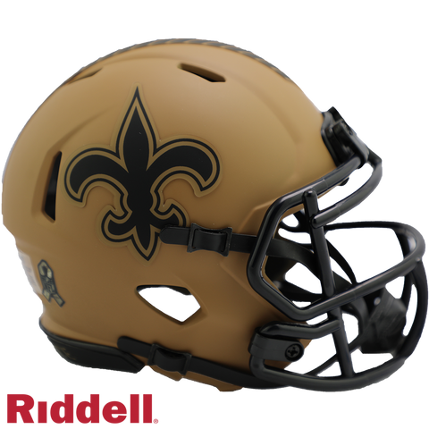 New Orleans Saints Helmet Riddell Replica Mini Speed Style Salute To Service 2023