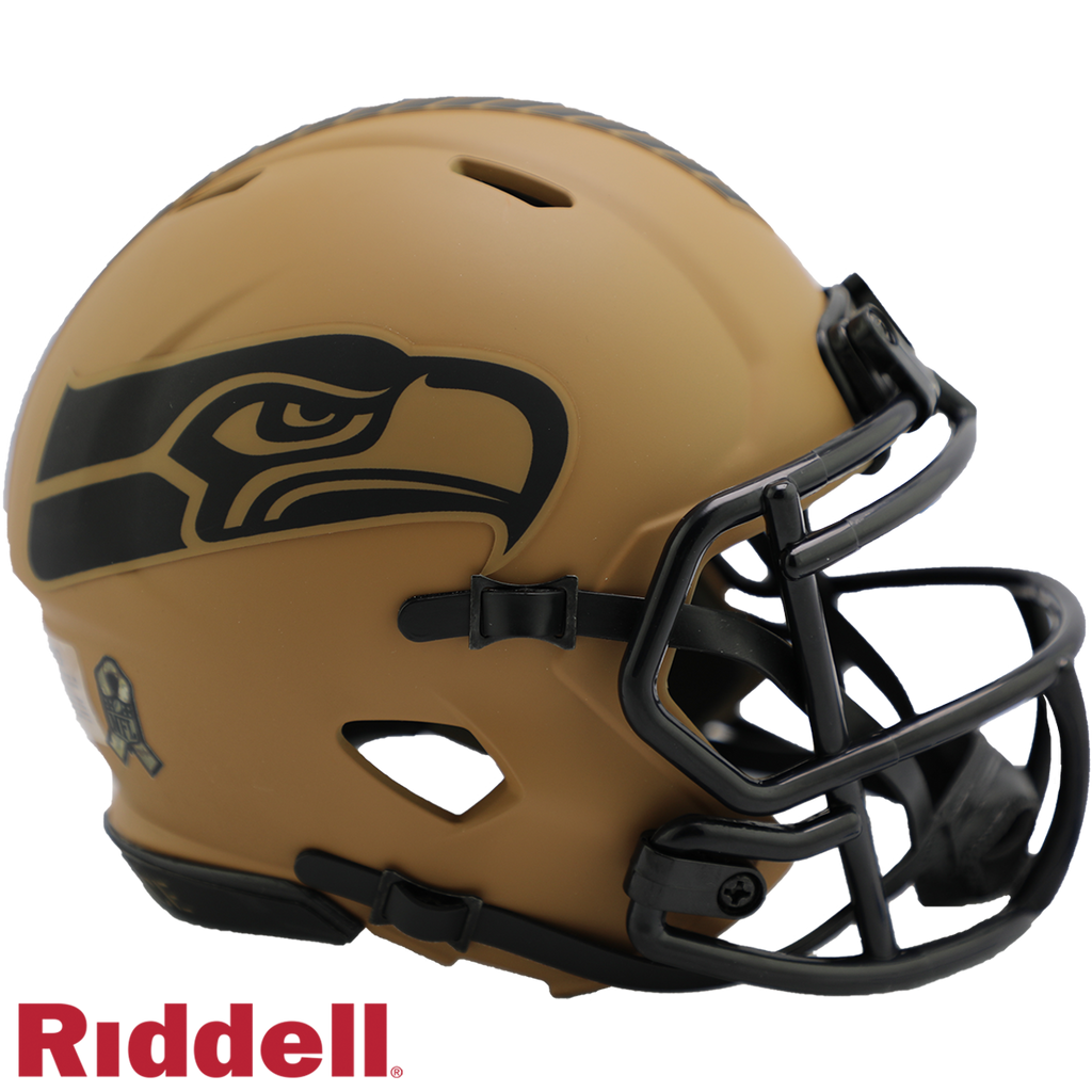 Seattle Seahawks Helmet Riddell Replica Mini Speed Style Salute To Service 2023