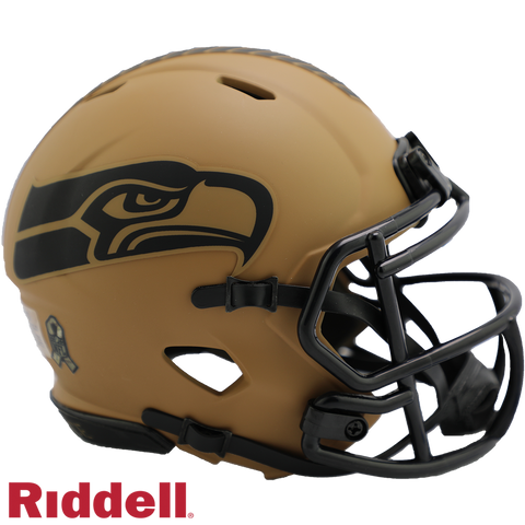 Seattle Seahawks Helmet Riddell Replica Mini Speed Style Salute To Service 2023