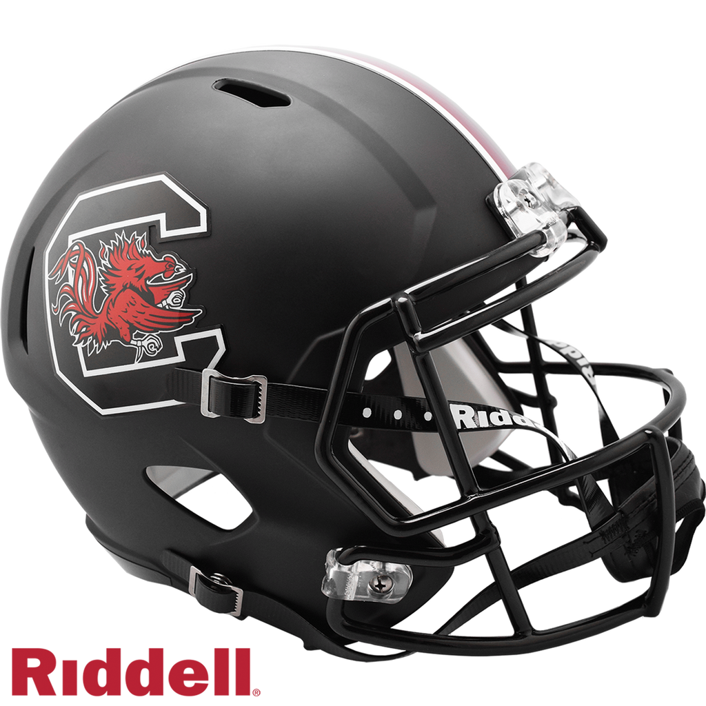 South Carolina Gamecocks Helmet Riddell Replica Full Size Speed Style Matte Black