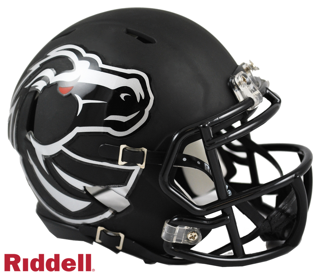 Boise State Broncos Helmet Riddell Replica Mini Speed Style Matte Black