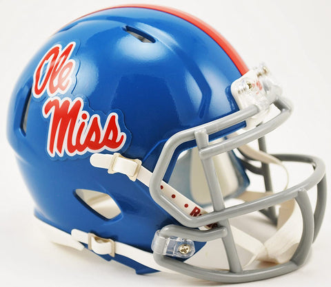 Mississippi Rebels Speed Mini Helmet - Powder Blue - Special Order
