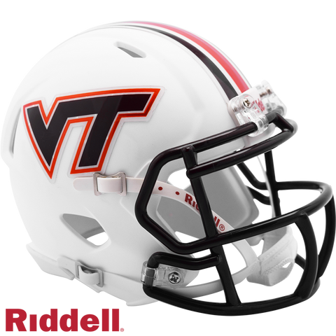 Virginia Tech Hokies Helmet Riddell Replica Mini Speed Style Matte White