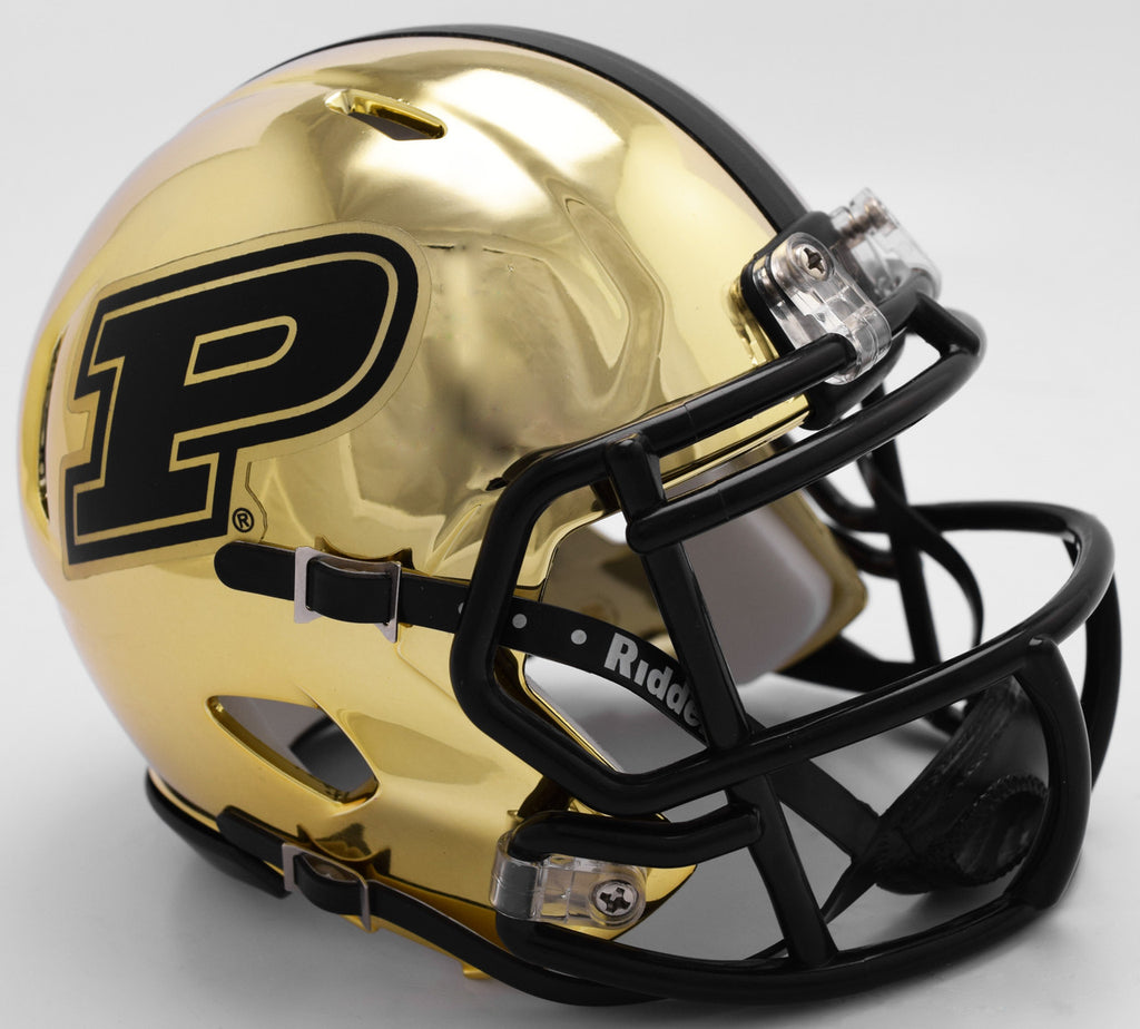 Purdue Boilermakers Helmet Riddell Replica Mini Speed Style Chrome Alternate