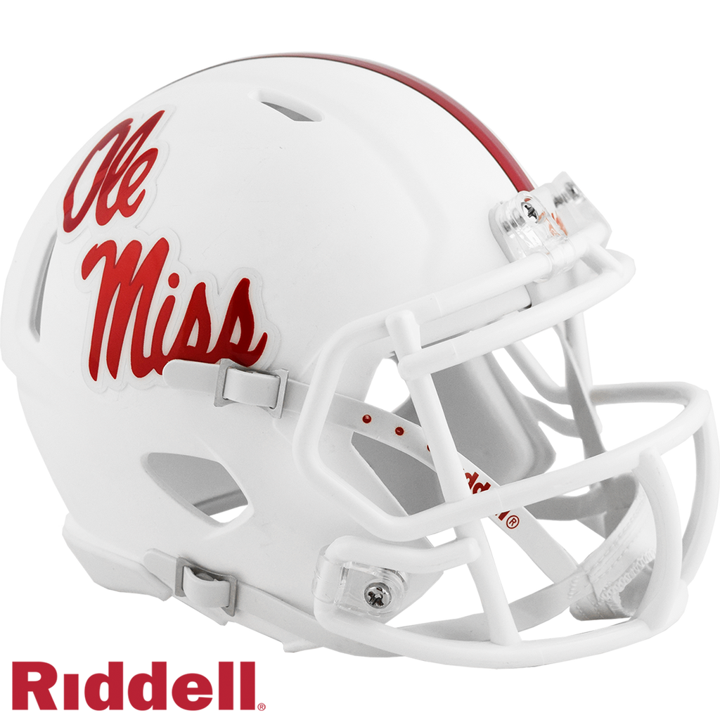 Mississippi Rebels Helmet Riddell Replica Mini Speed Style White