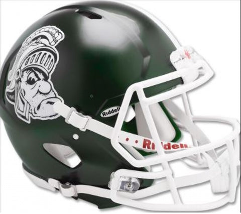 Michigan State Spartans Helmet Riddell Replica Mini Speed Style Gruff Sparty Design