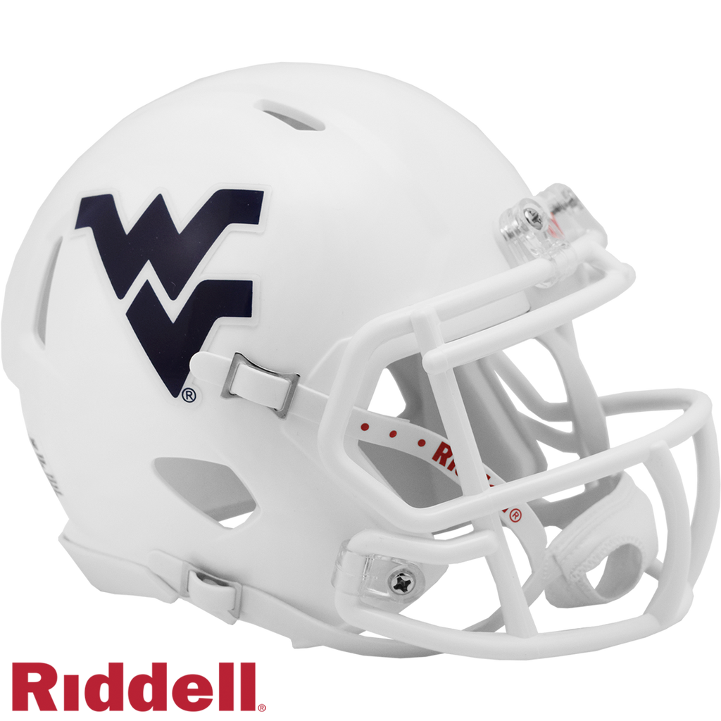 West Virginia Mountaineers Helmet Riddell Replica Mini Speed Style Stars and Strips
