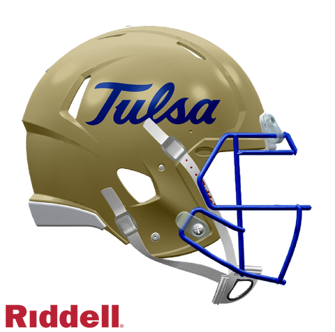 Tulsa Golden Hurricane Helmet Riddell Replica Mini Speed Style Gold